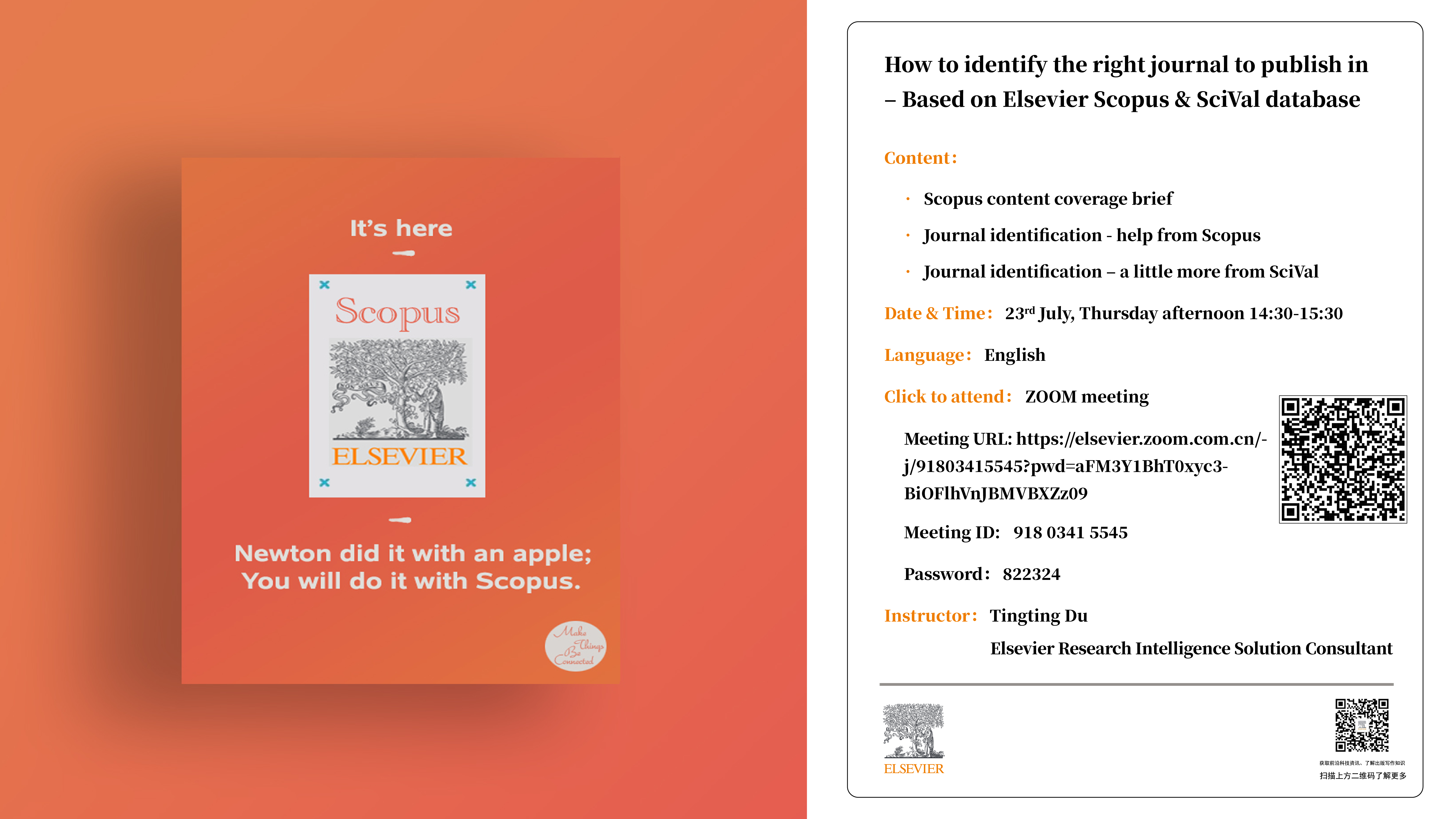 Scopus Online Training: How to Identify the Right Journal to Publish In – Based on Elsevier Scopus & SciVal Database