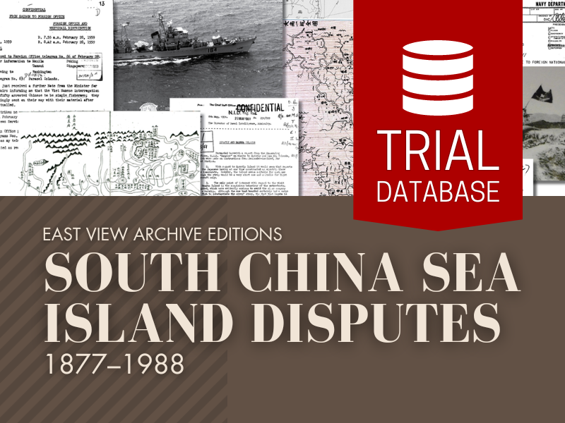 New Trial Database: South China Sea Island Dispute 1877-1988