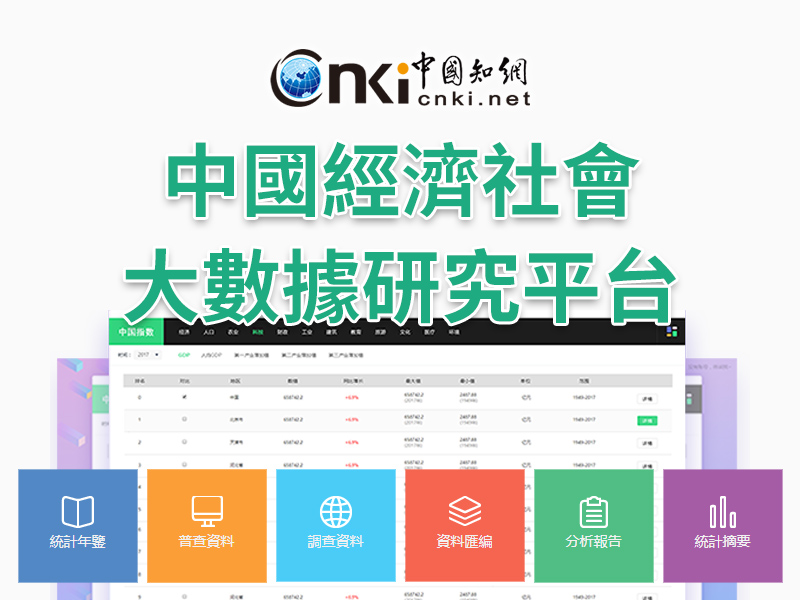 New Trial e-Database: 中國經濟社會大數據研究平台